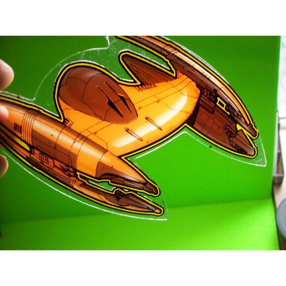 Star Wars Episode I Original Pinball Promo Keychain Spaceship Droid Star Fighter - Picture 2 of 4